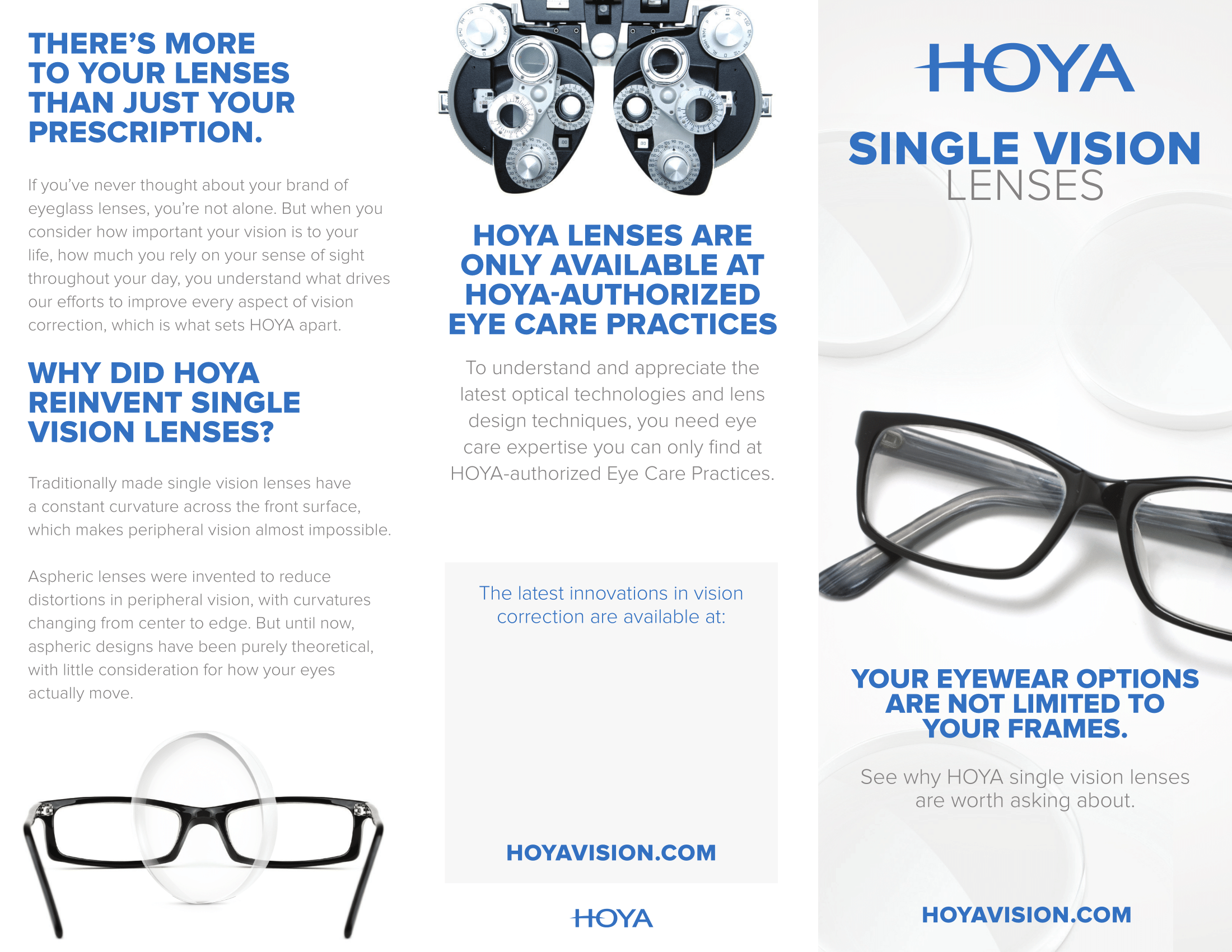 Hoya single vision plastic lens